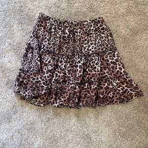 Leopard print ruffle skirt worn once!